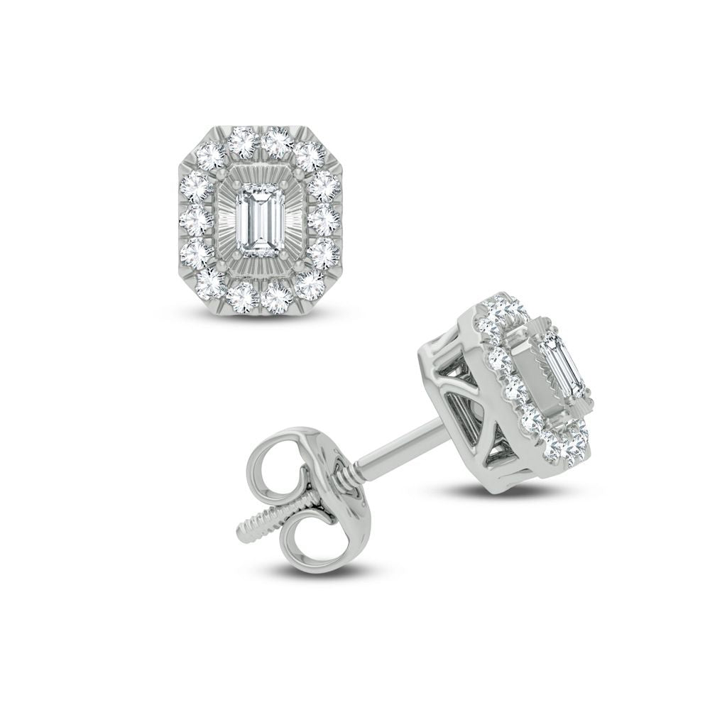 Sparkling 0.40ct Lab Diamond Earrings in White Gold