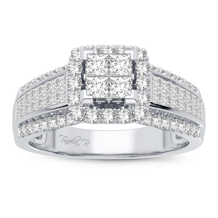 Brilliant 10k White Gold 0.93CT Lab Diamond Engagement Ring