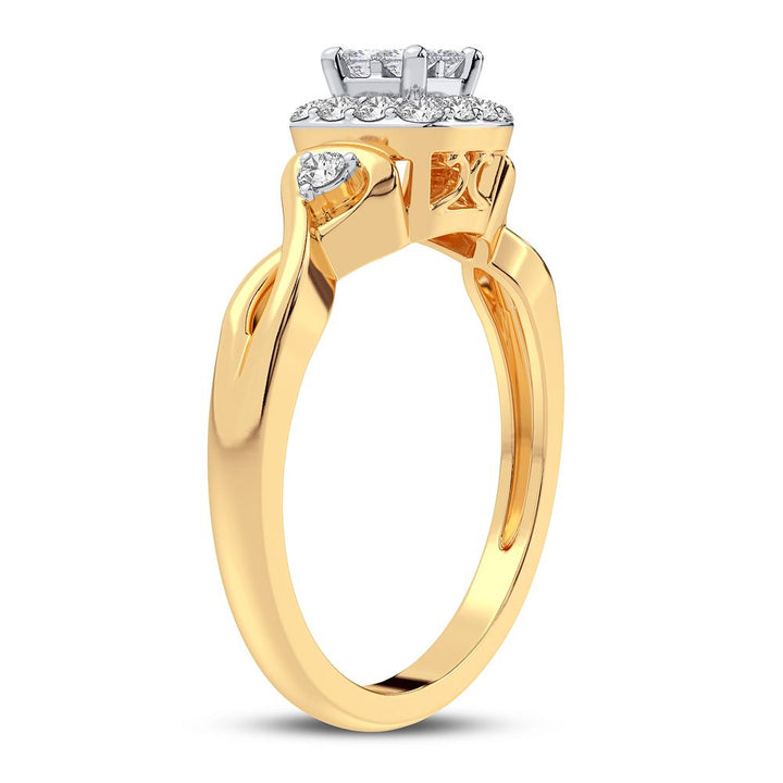 10K Yellow Gold Lab Diamond Engagement Ring - 0.33CT Brilliance