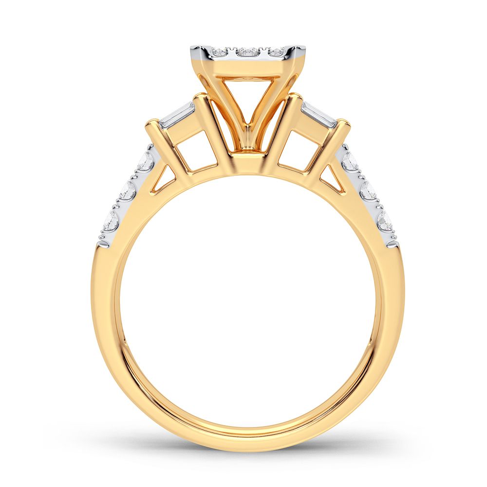 10k Yellow Gold Lab Diamond Womens Engagement Ring (0.78CT)
