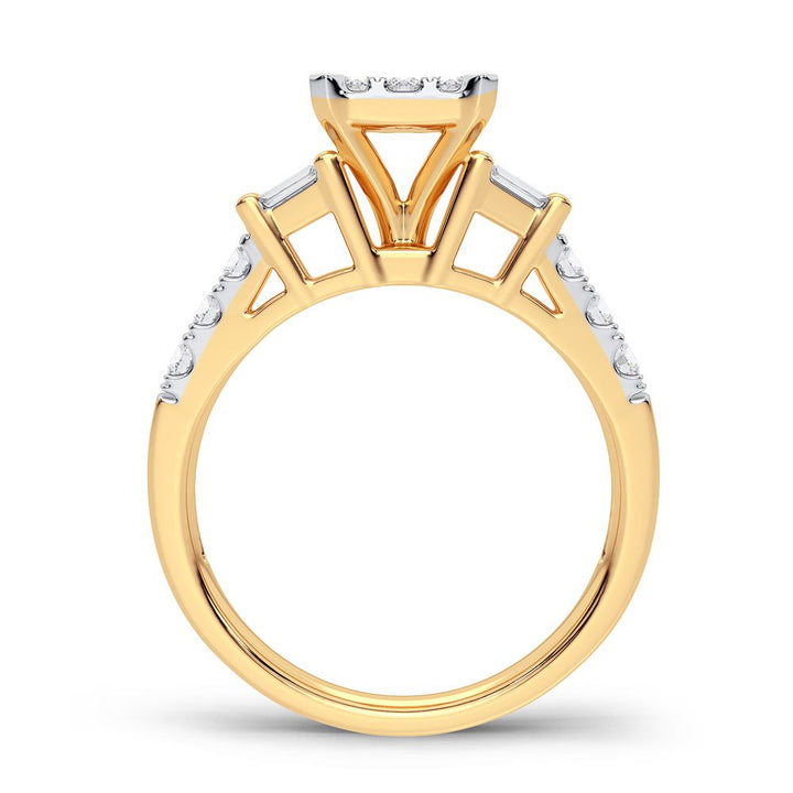 10k Yellow Gold Lab Diamond Womens Engagement Ring (0.78CT)
