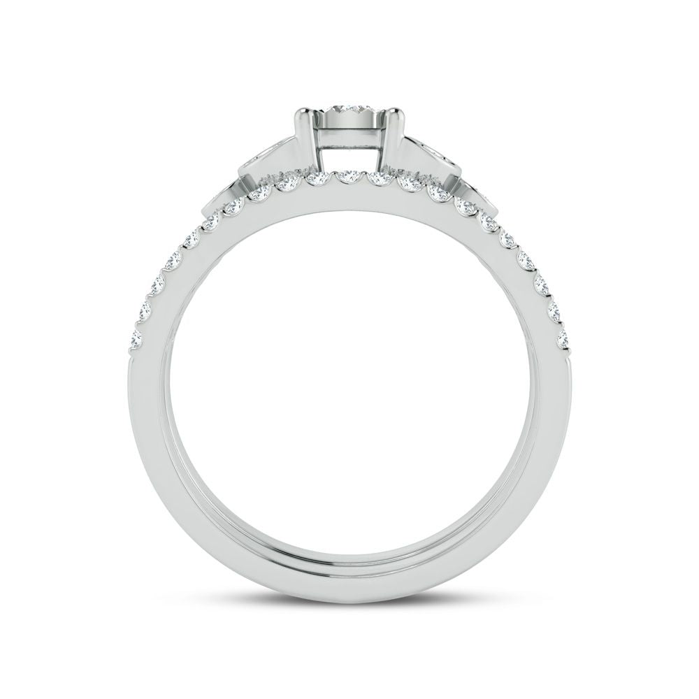 Elegant 10k White Gold 0.33ct Lab Diamond Engagement Ring