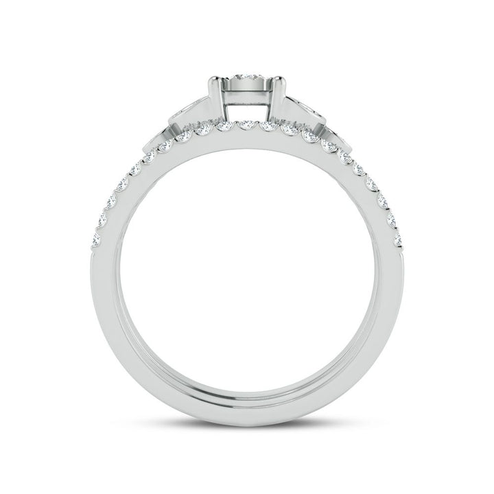 Elegant 10k White Gold 0.33ct Lab Diamond Engagement Ring