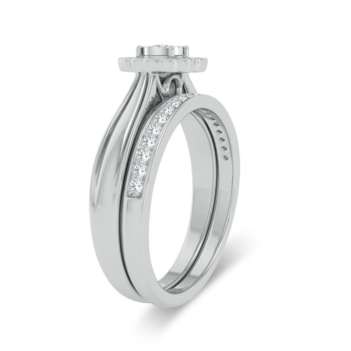 14k White Gold Lab Diamond Bridal Ring (0.33ct Brilliance)
