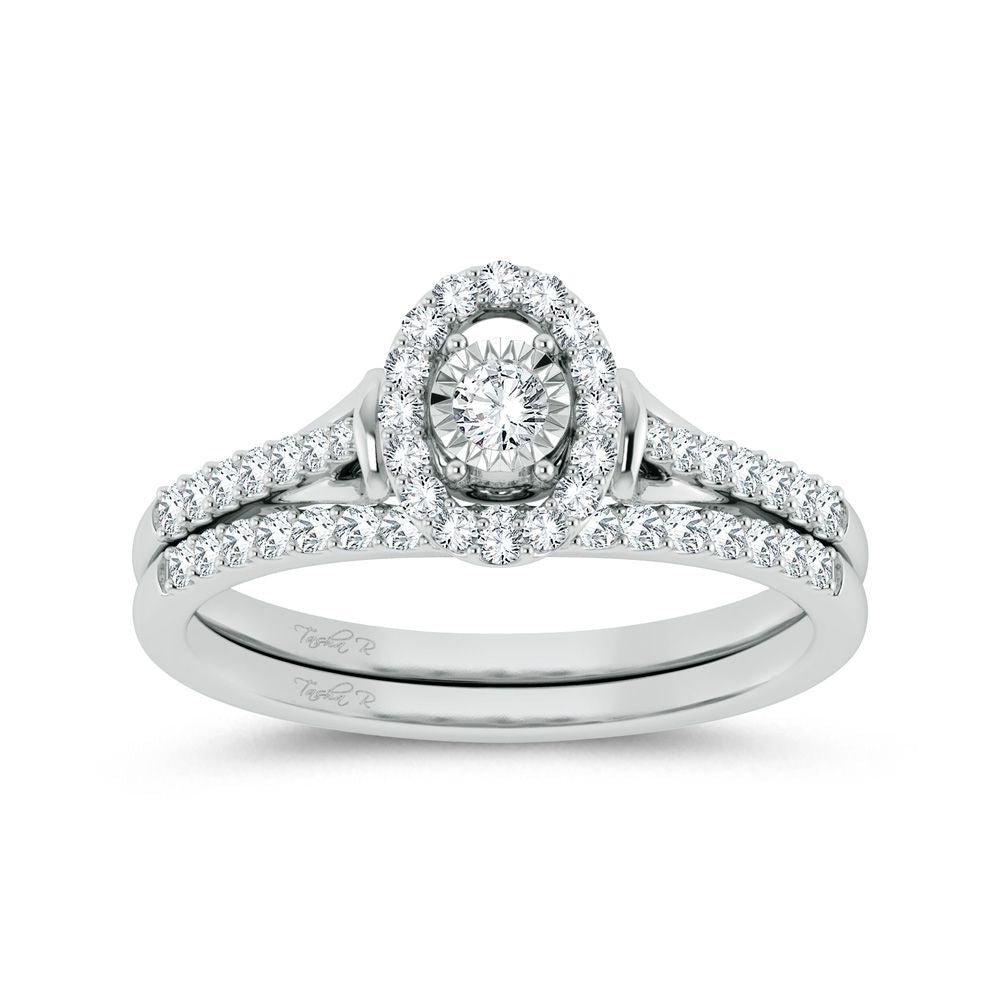 Elegant 10k White Gold 0.34ct Lab Diamond Ring