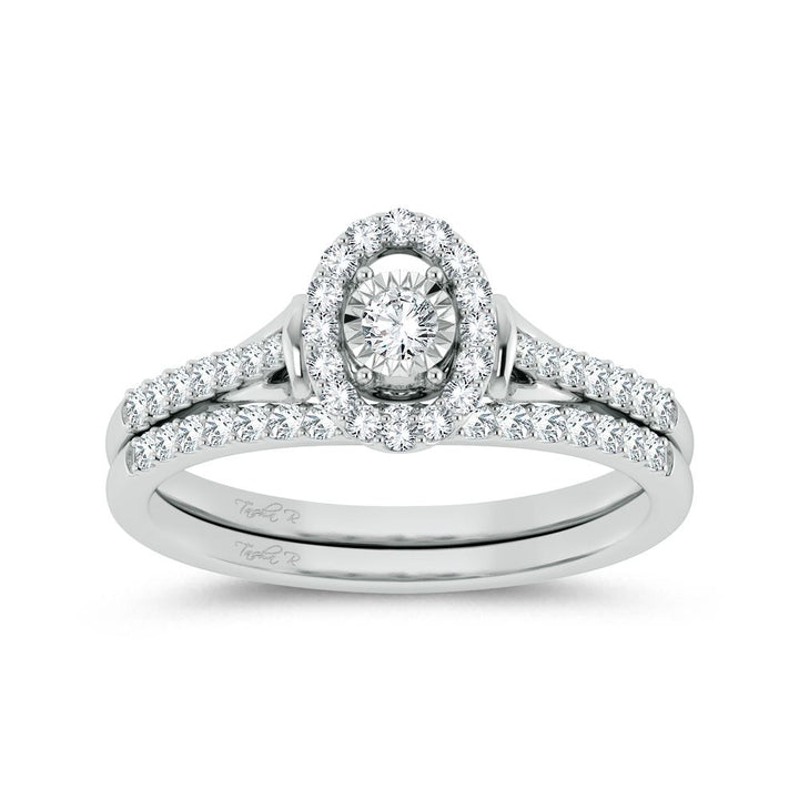 Elegant 10k White Gold 0.34ct Lab Diamond Ring
