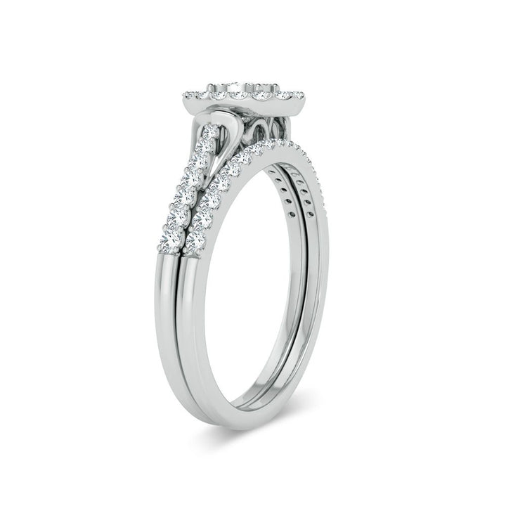 Elegant 10k White Gold 0.34ct Lab Diamond Ring