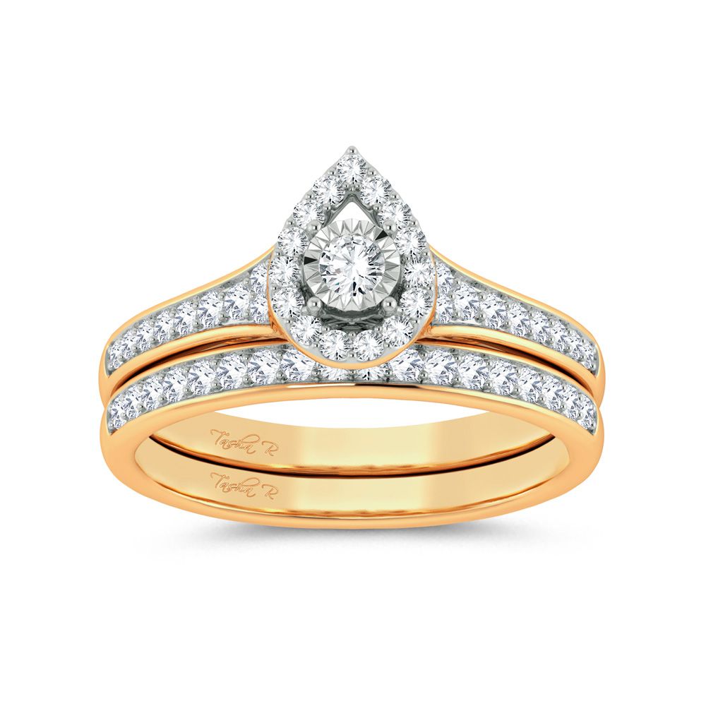 10k Yellow Gold 0.50ct Lab Diamond Womens Bridal Ring