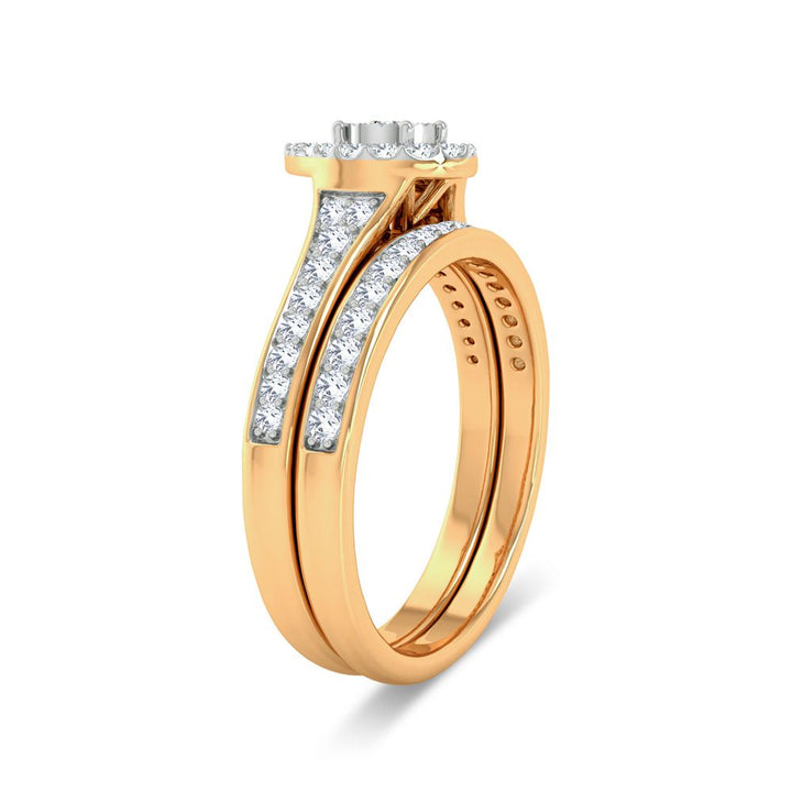 10k Yellow Gold 0.50ct Lab Diamond Womens Bridal Ring