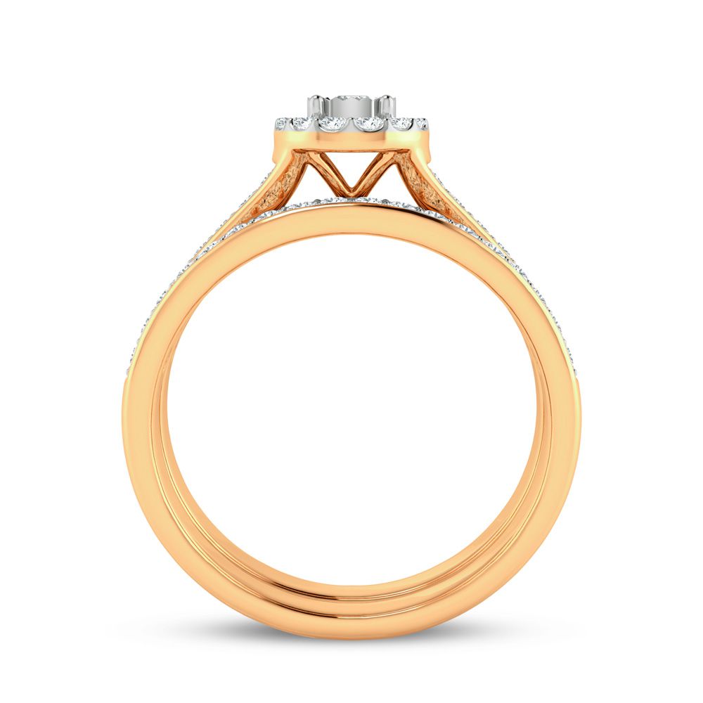 10k Yellow Gold 0.50ct Lab Diamond Womens Bridal Ring
