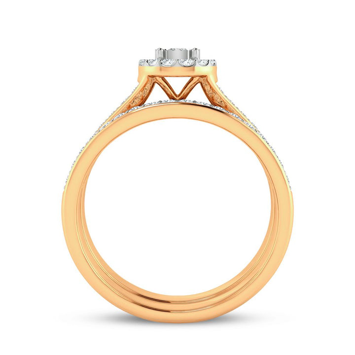 10k Yellow Gold 0.50ct Lab Diamond Womens Bridal Ring