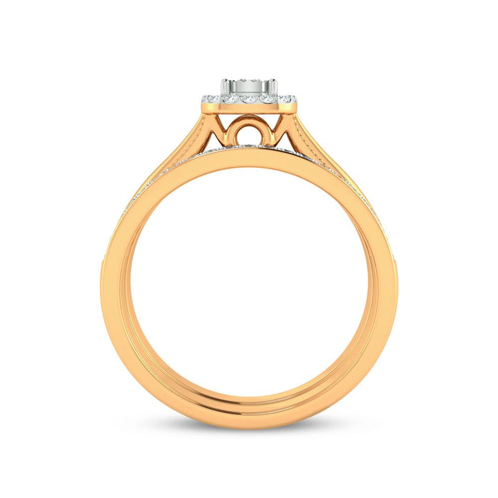 10k Yellow Gold 0.25ct Lab Diamond Womens Bridal Ring