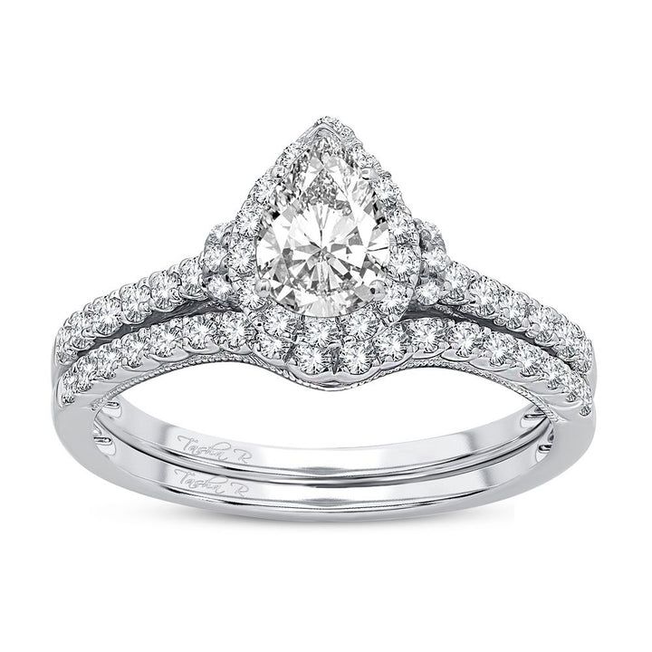 Sparkling 1CT Lab Diamond Engagement Ring in White Gold