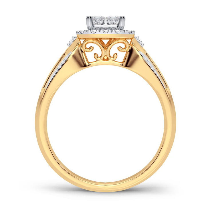 10K Yellow Gold Lab Diamond Engagement Ring - 0.60CT