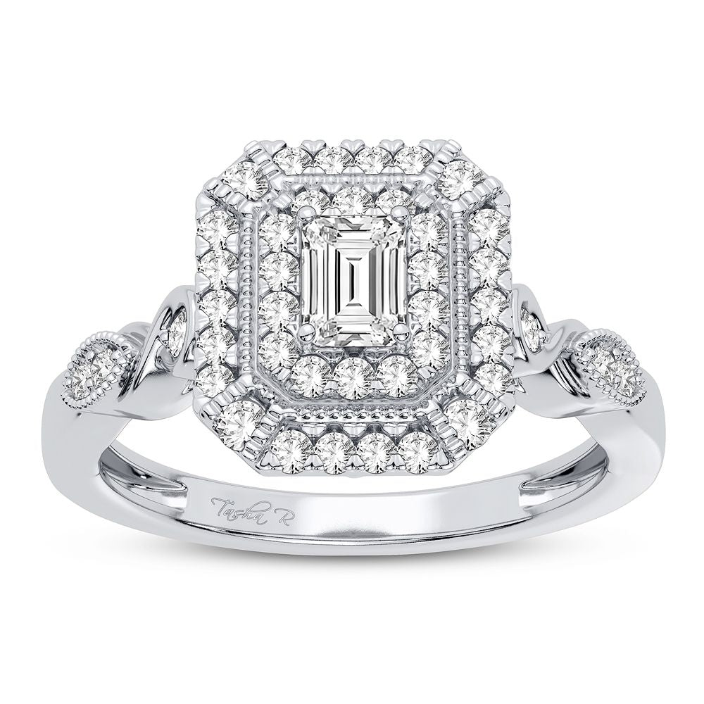 Timeless 14k White Gold Lab Diamond Engagement Ring