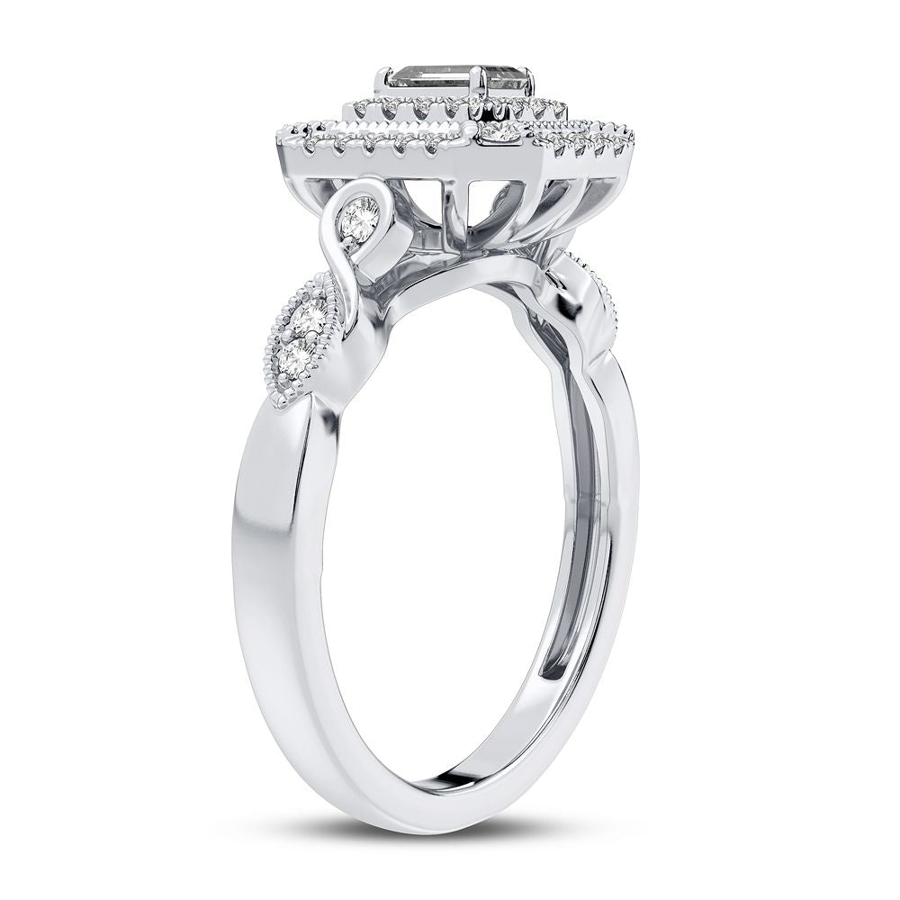 Timeless 14k White Gold Lab Diamond Engagement Ring