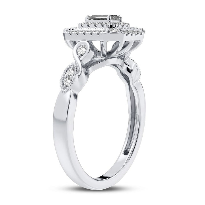Timeless 14k White Gold Lab Diamond Engagement Ring