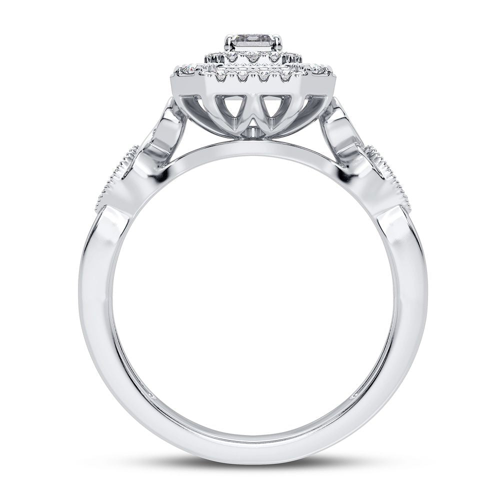 Timeless 14k White Gold Lab Diamond Engagement Ring