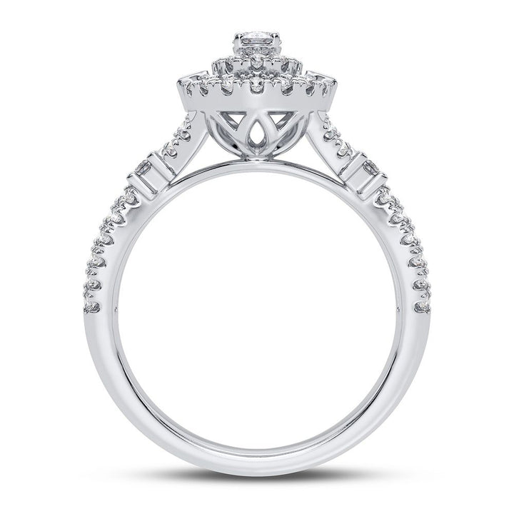 14k White Gold 0.75CT Lab Diamond Engagement Ring