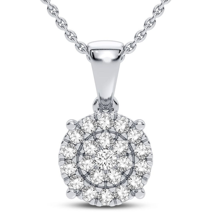 10k White Gold Lab Diamond Pendant: Timeless Elegance