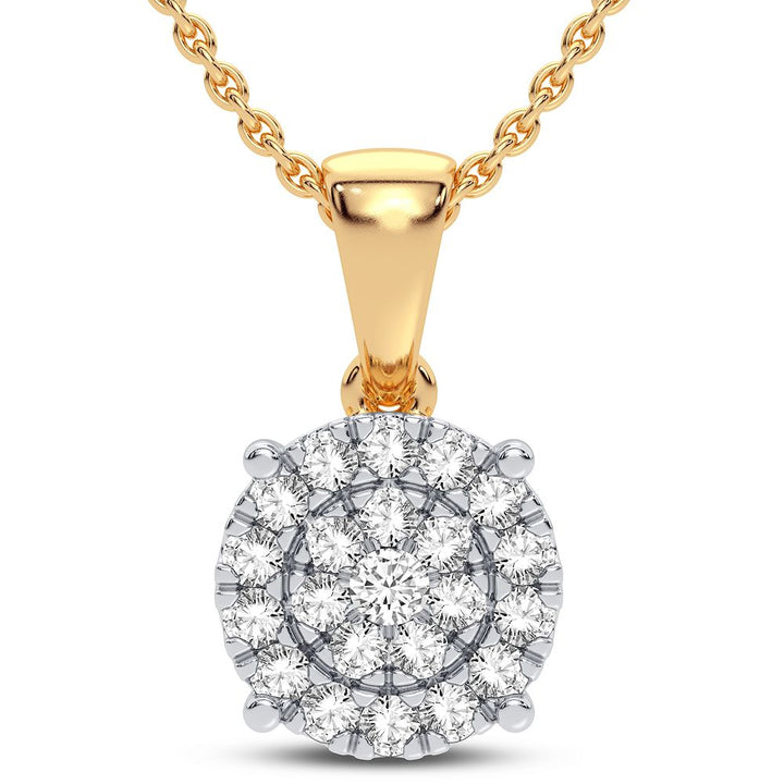 Delicate 10k Gold 0.15CT Lab Diamond Pendant Charm