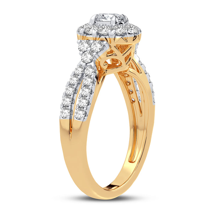 Luminous 14k Yellow Gold 1ct Lab Diamond Engagement Ring