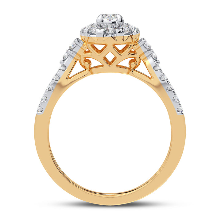 Luminous 14k Yellow Gold 1ct Lab Diamond Engagement Ring
