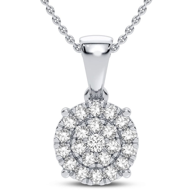 Sparkling 0.25CT Lab Diamond White Gold Pendant