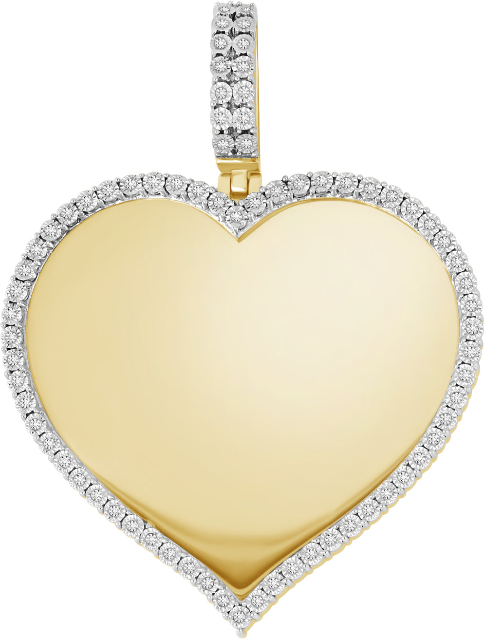 10k Yellow Gold Lab Diamond Memory Pendant Tribute Charm