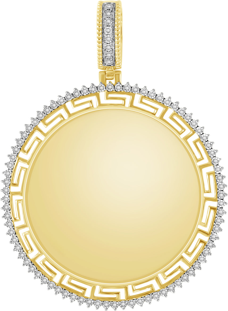 10k Yellow Gold Lab Diamond Memory Pendant Tribute Necklace