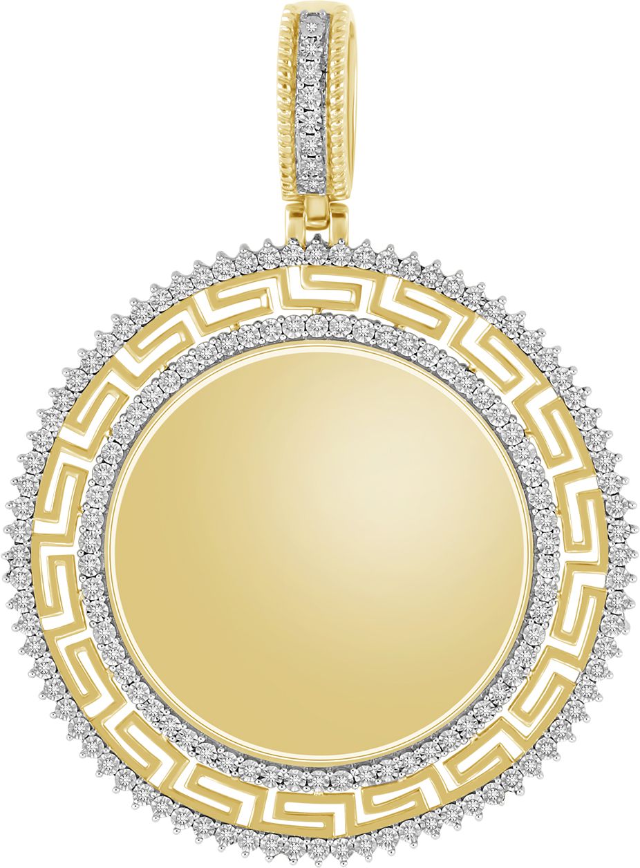 10k Yellow Gold Lab Diamond 0.50ct Memory Pendant Tribute