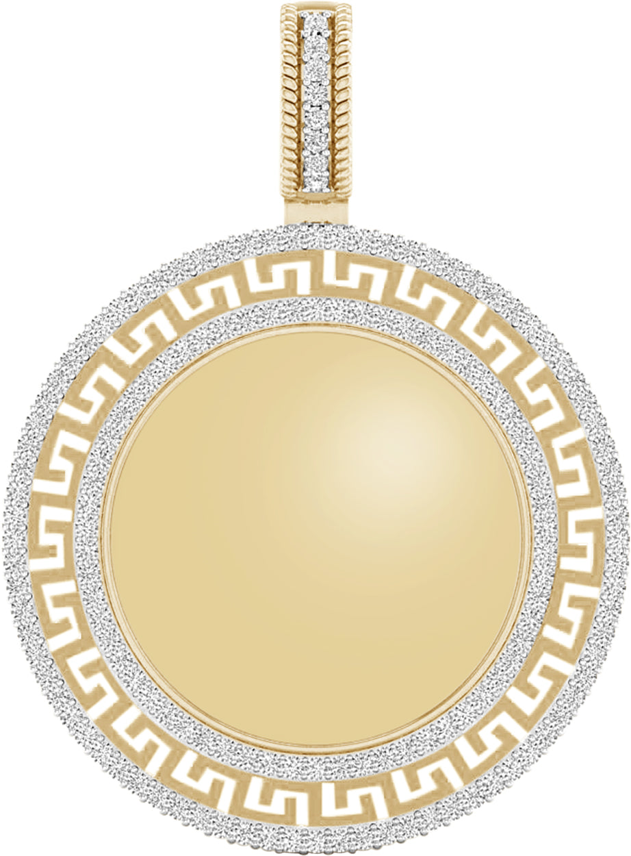 10k Yellow Gold Lab Diamond Memory Pendant Tribute Charm