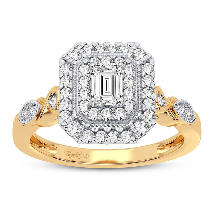 14K Yellow Gold Lab-Created Diamond Engagement Ring (0.40CT)