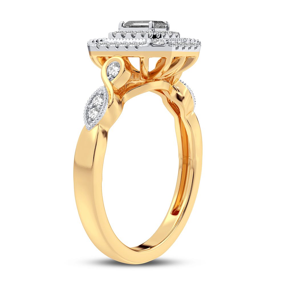 14K Yellow Gold Lab-Created Diamond Engagement Ring (0.40CT)