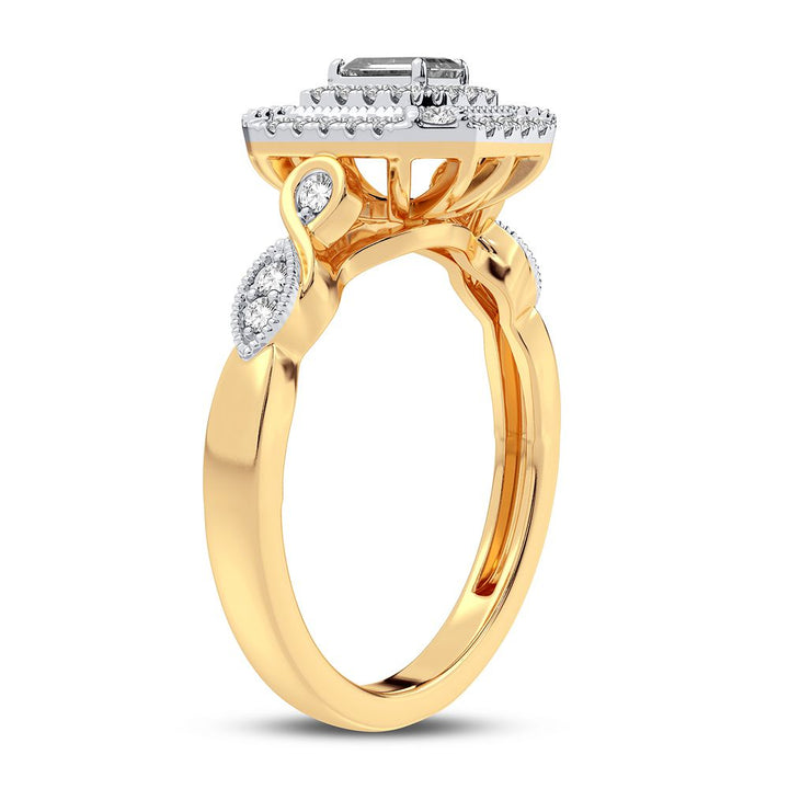 14K Yellow Gold Lab-Created Diamond Engagement Ring (0.40CT)