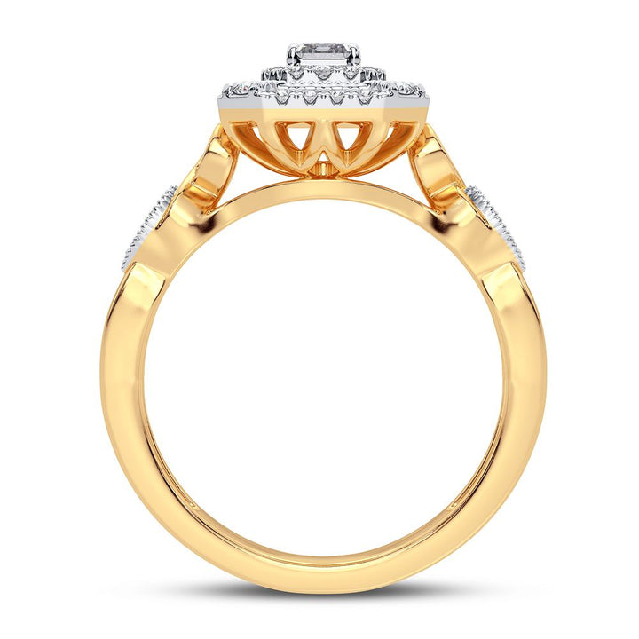14K Yellow Gold Lab-Created Diamond Engagement Ring (0.40CT)