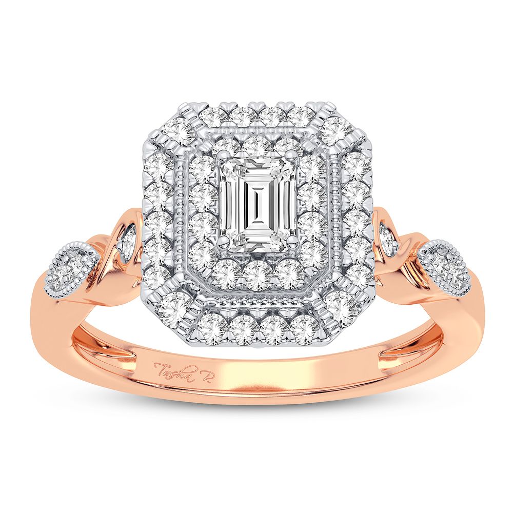 Romantic Rose Gold Lab Diamond Engagement Ring