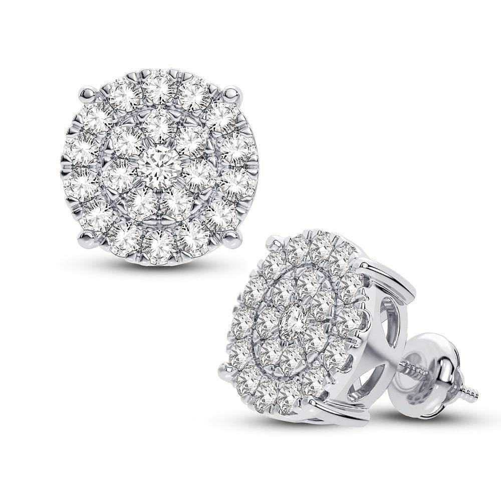 10k White Gold Lab-Grown Diamond Stud Earrings (0.75 CT)