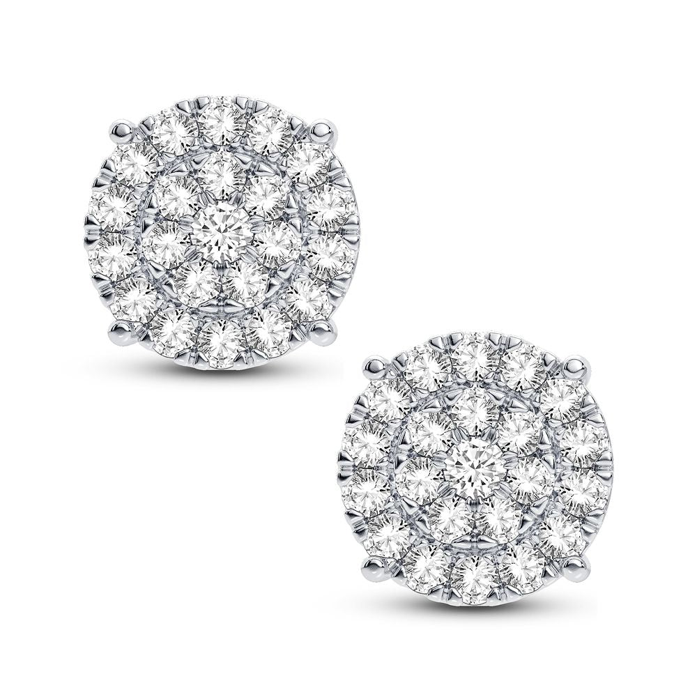 10k White Gold Lab-Grown Diamond Stud Earrings (0.75 CT)