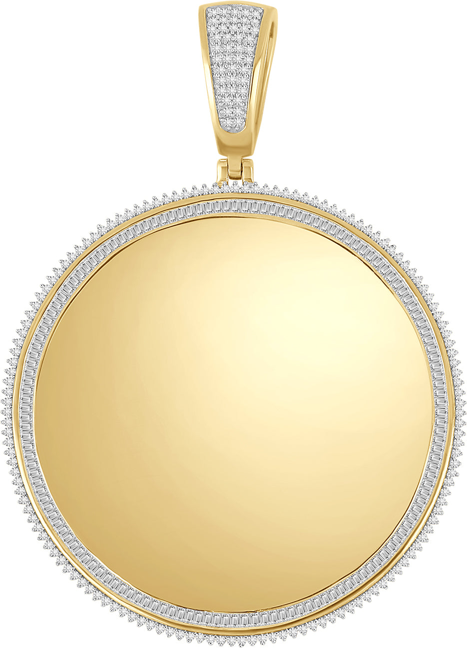 10k Yellow Gold 1.50ct Lab Diamond Memory Pendant Tribute