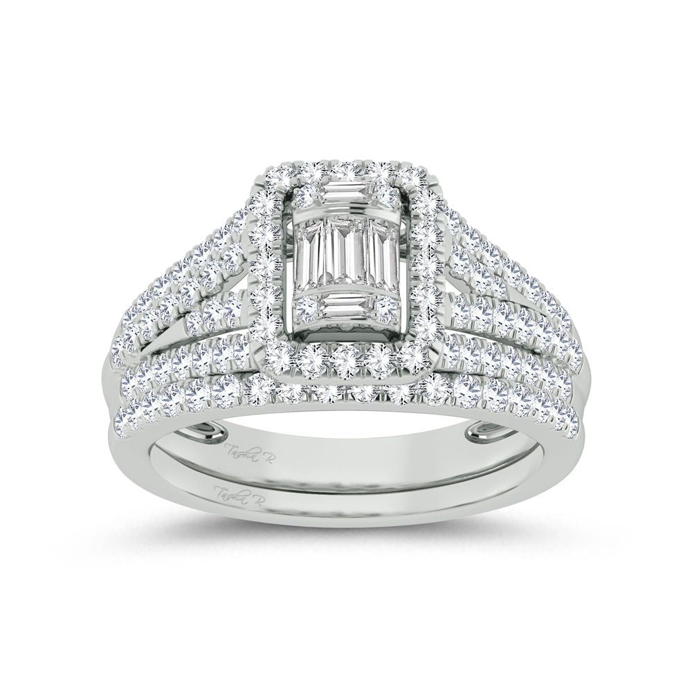 Elegant 1ct Lab Diamond Engagement Ring in White Gold