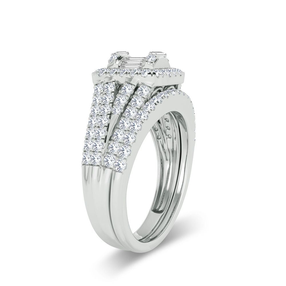 Elegant 1ct Lab Diamond Engagement Ring in White Gold