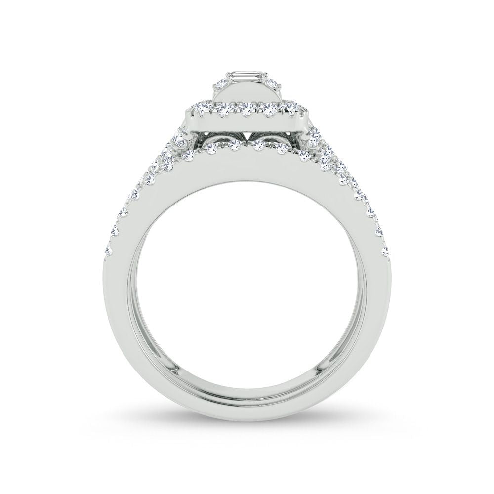 Elegant 1ct Lab Diamond Engagement Ring in White Gold