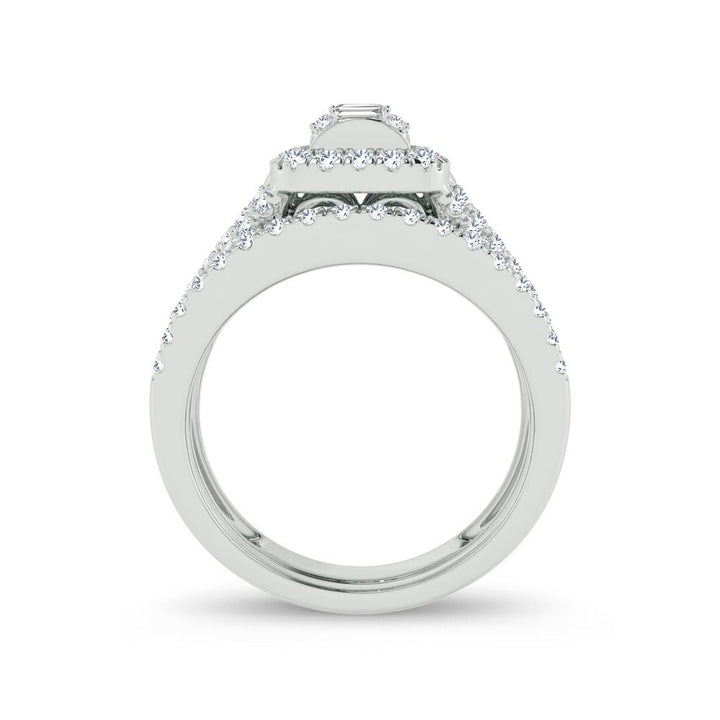 Elegant 1ct Lab Diamond Engagement Ring in White Gold