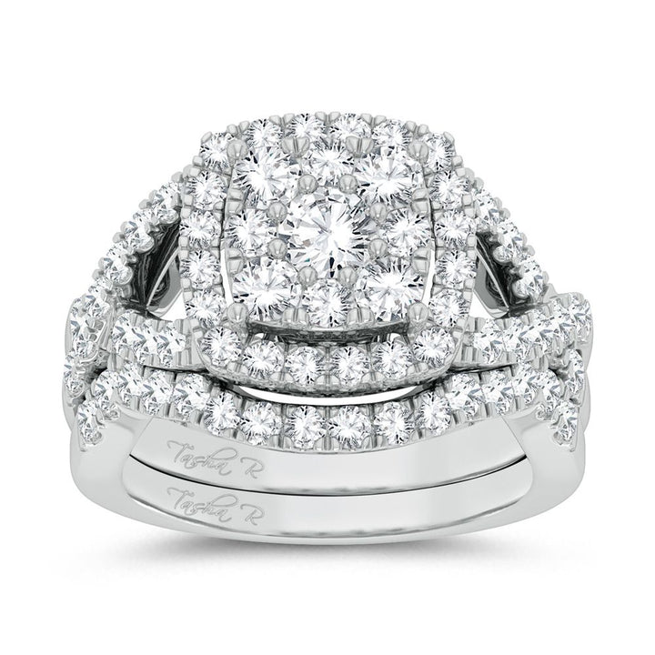 Luminous 14k White Gold 2.38ct Lab Diamond Bridal Ring