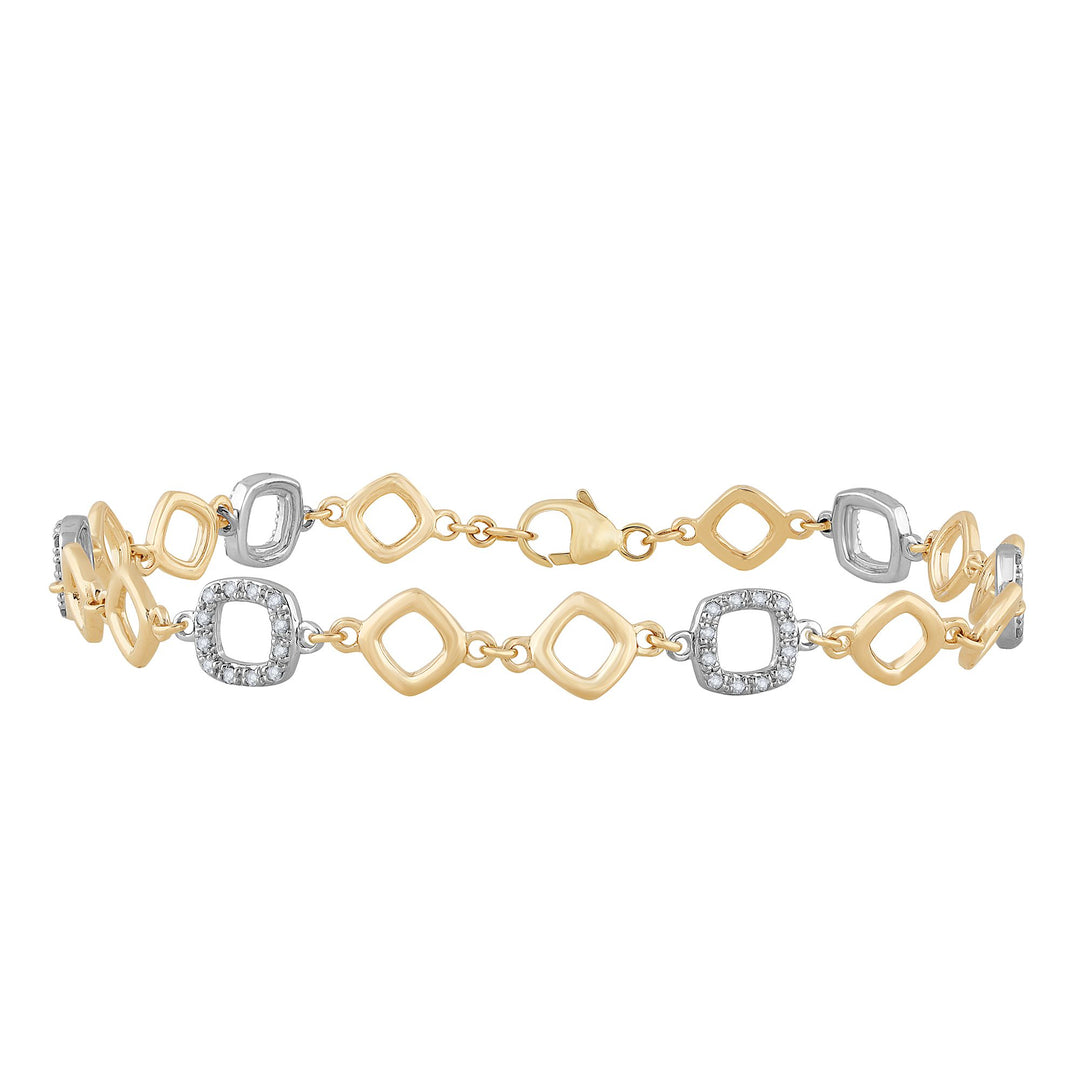 10k Yellow Gold 0.25ct Lab Diamond Tennis Bracelet