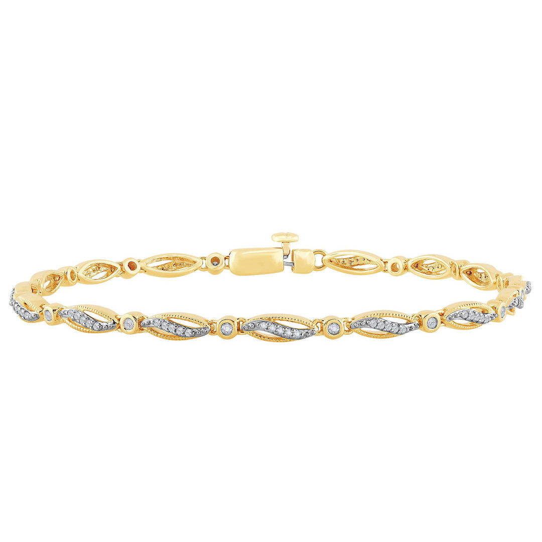 10k Yellow Gold Lab Diamond Tennis Bracelet - Timeless Sparkle