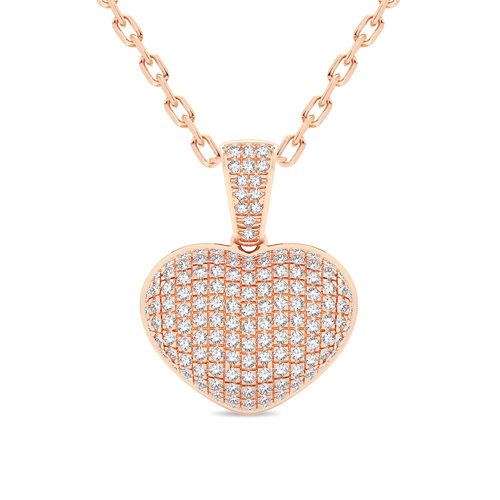 Chic 14k Rose Gold Lab Diamond Pendant for Her