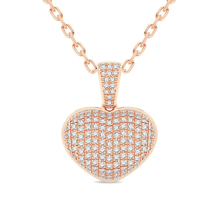 Chic 14k Rose Gold Lab Diamond Pendant for Her