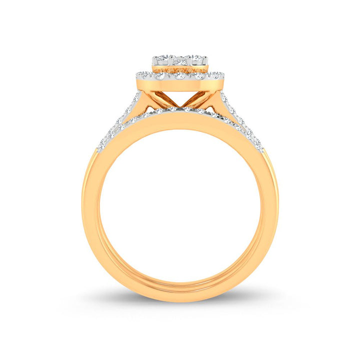 10k Yellow Gold 0.50ct Lab Diamond Womens Bridal Ring